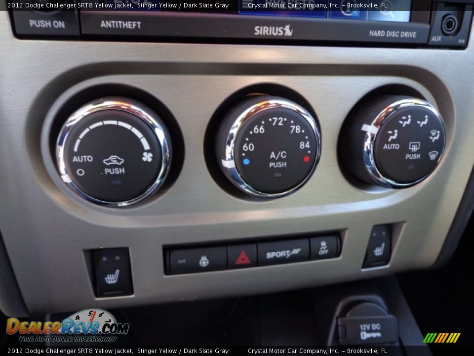 Controls of 2012 Dodge Challenger SRT8 Yellow Jacket Photo #20
