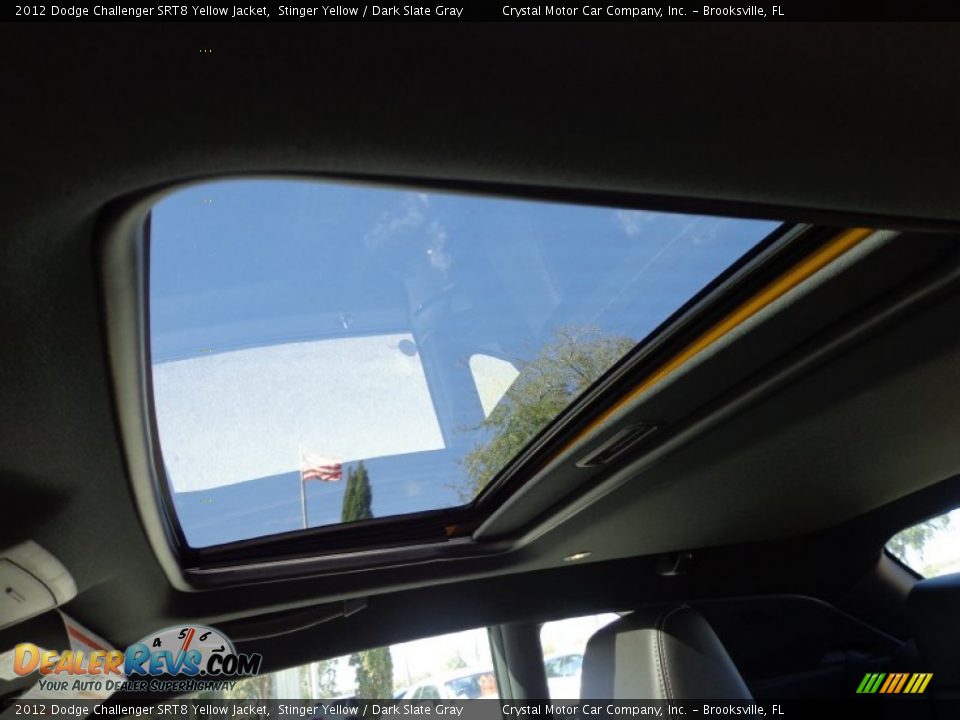 Sunroof of 2012 Dodge Challenger SRT8 Yellow Jacket Photo #21