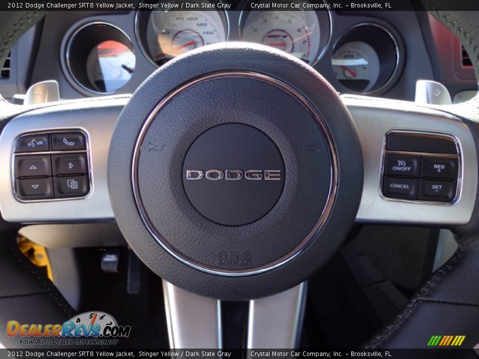 Controls of 2012 Dodge Challenger SRT8 Yellow Jacket Photo #22