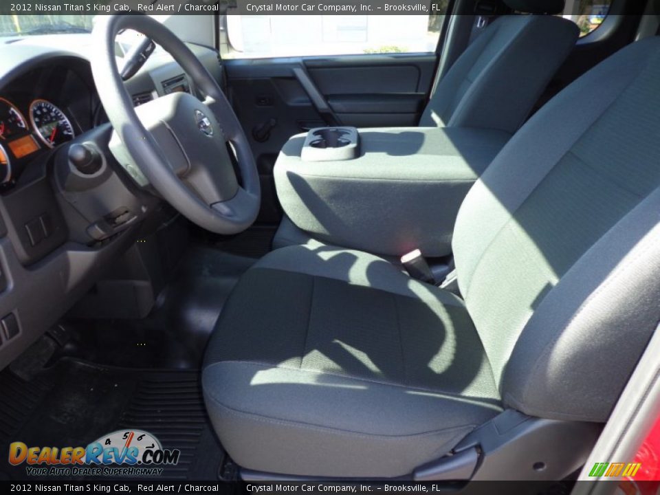 2012 Nissan Titan S King Cab Red Alert / Charcoal Photo #4