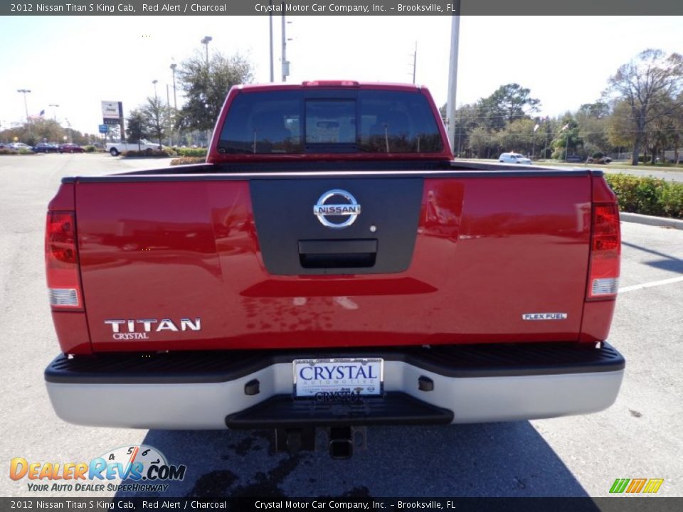 2012 Nissan Titan S King Cab Red Alert / Charcoal Photo #7