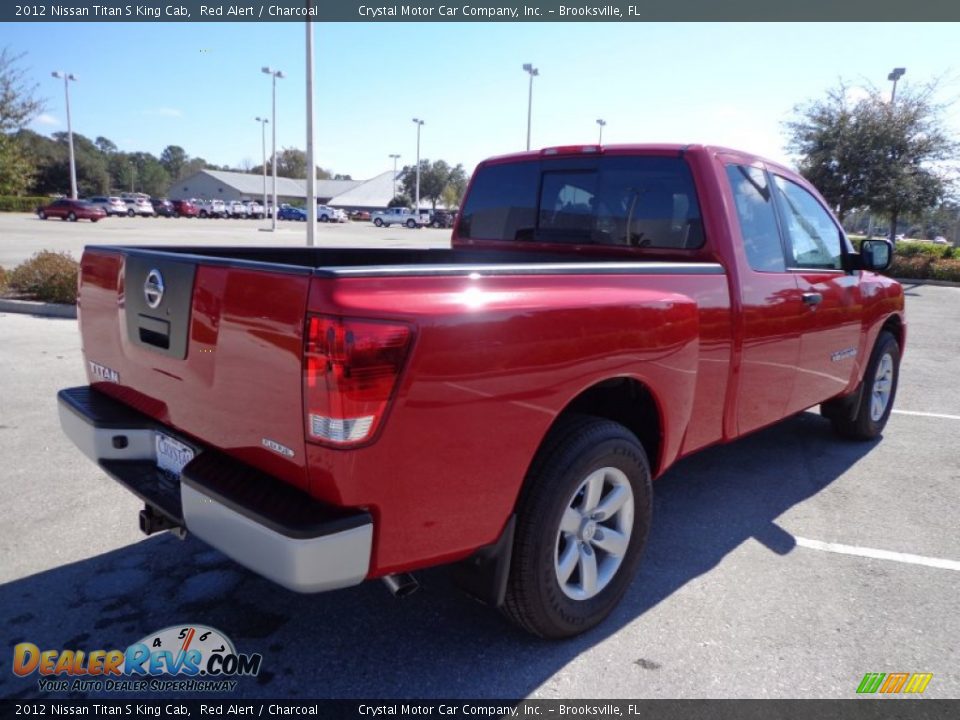 2012 Nissan Titan S King Cab Red Alert / Charcoal Photo #8