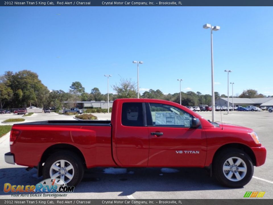 2012 Nissan Titan S King Cab Red Alert / Charcoal Photo #9