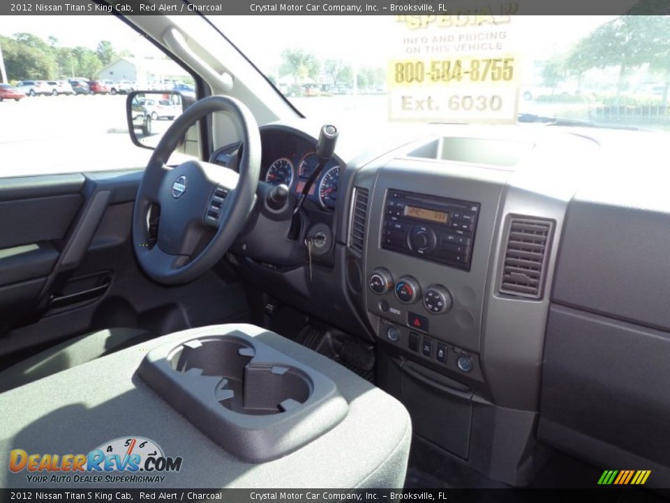 2012 Nissan Titan S King Cab Red Alert / Charcoal Photo #11