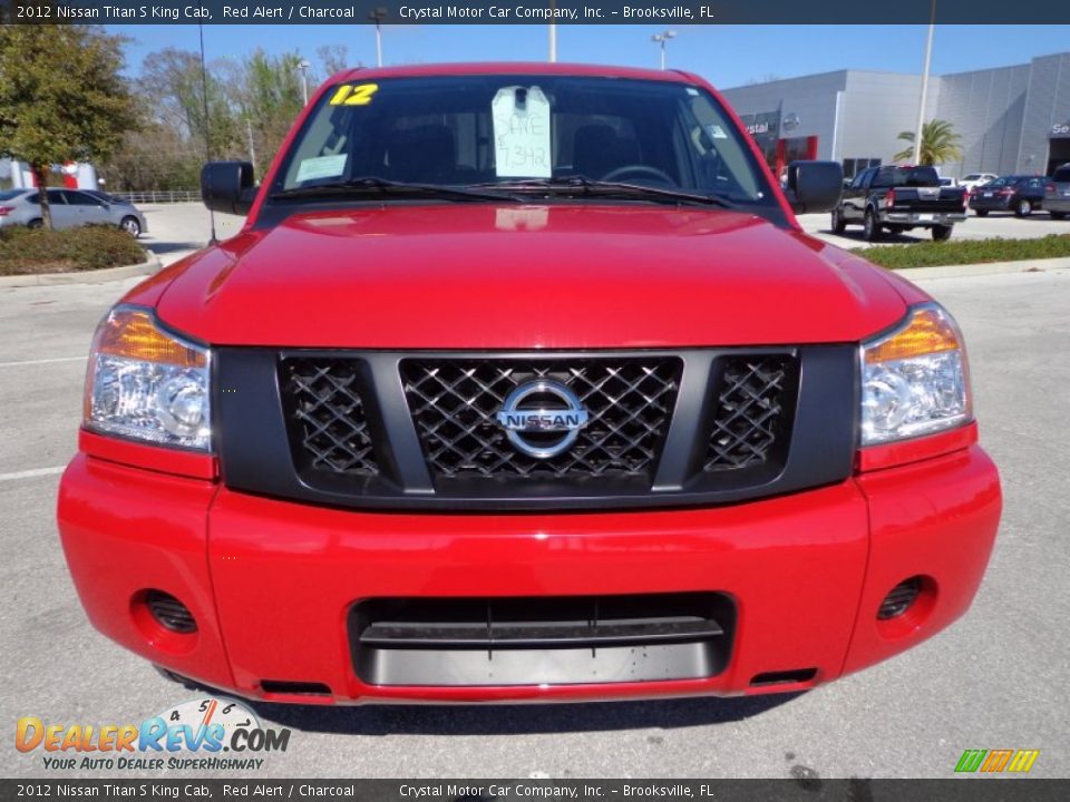 2012 Nissan Titan S King Cab Red Alert / Charcoal Photo #13
