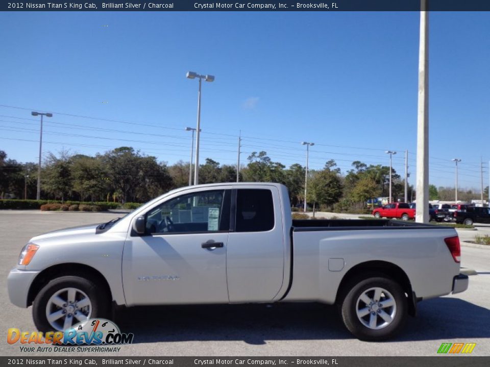 2012 Nissan Titan S King Cab Brilliant Silver / Charcoal Photo #2