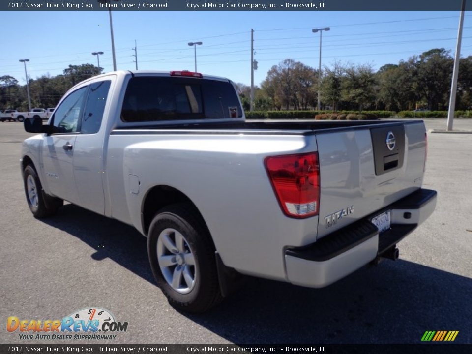 2012 Nissan Titan S King Cab Brilliant Silver / Charcoal Photo #3