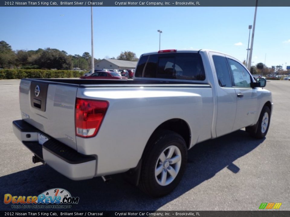 2012 Nissan Titan S King Cab Brilliant Silver / Charcoal Photo #8