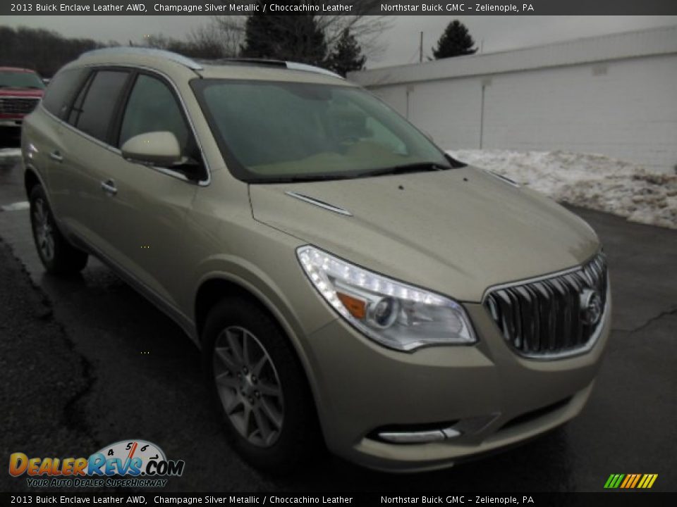 2013 Buick Enclave Leather AWD Champagne Silver Metallic / Choccachino Leather Photo #4