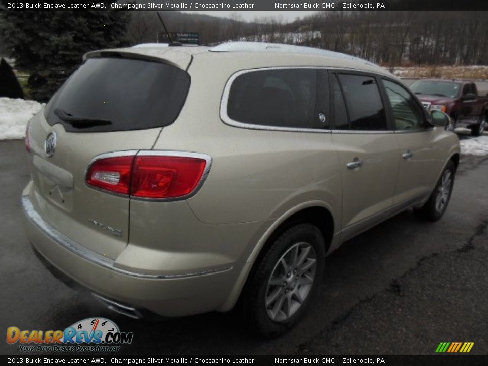 2013 Buick Enclave Leather AWD Champagne Silver Metallic / Choccachino Leather Photo #6