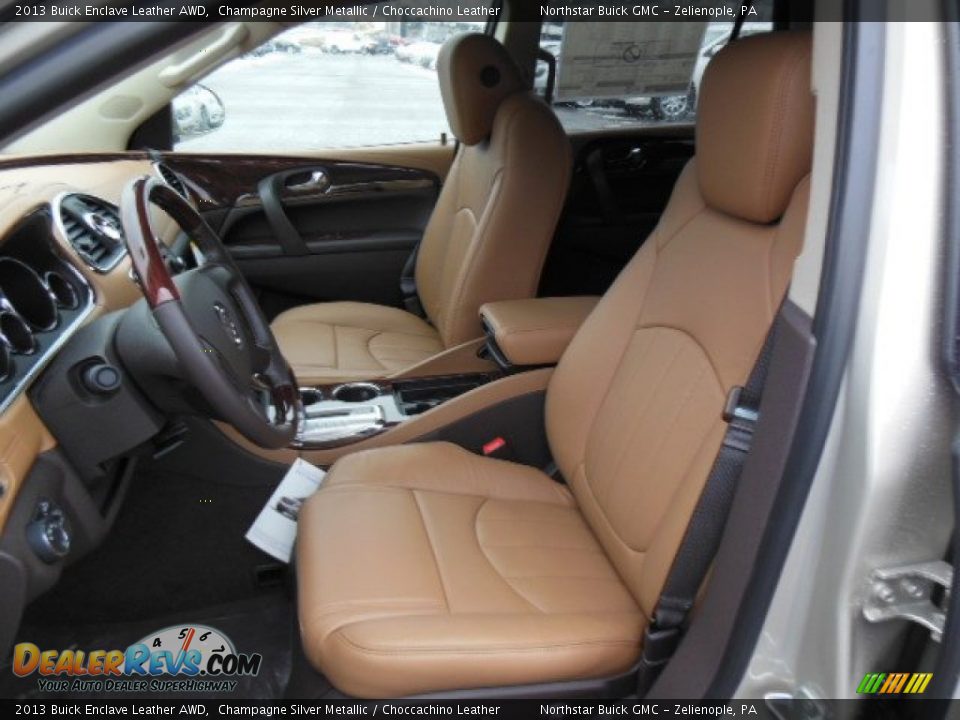 2013 Buick Enclave Leather AWD Champagne Silver Metallic / Choccachino Leather Photo #11