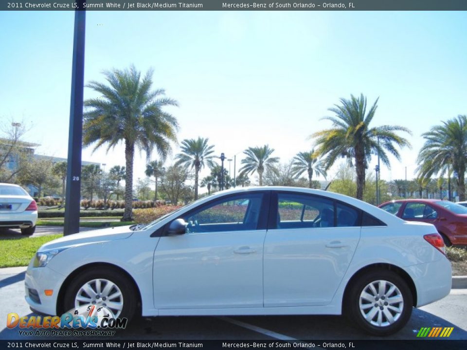 2011 Chevrolet Cruze LS Summit White / Jet Black/Medium Titanium Photo #4