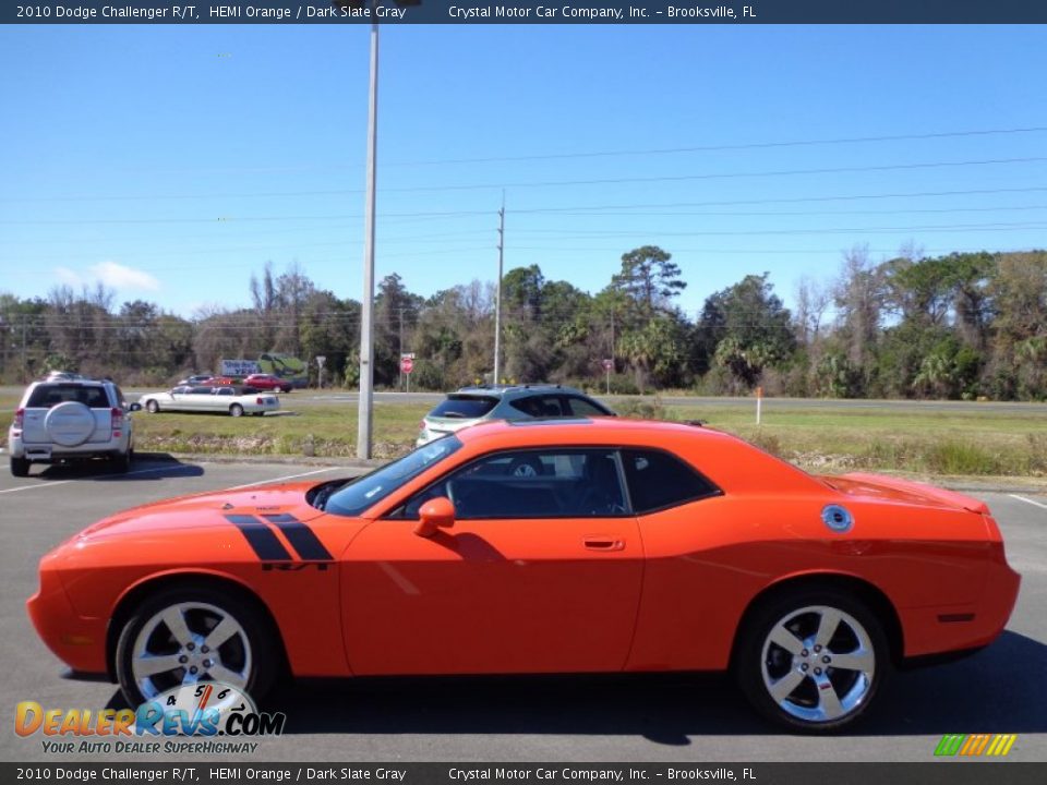 2010 Dodge Challenger R/T HEMI Orange / Dark Slate Gray Photo #2