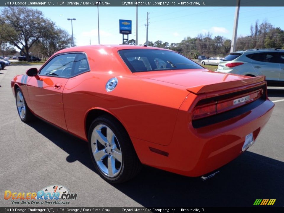 2010 Dodge Challenger R/T HEMI Orange / Dark Slate Gray Photo #3