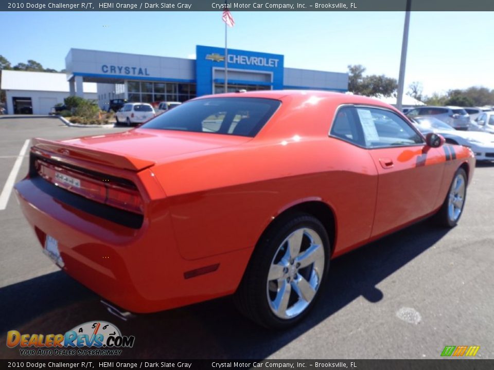 2010 Dodge Challenger R/T HEMI Orange / Dark Slate Gray Photo #8