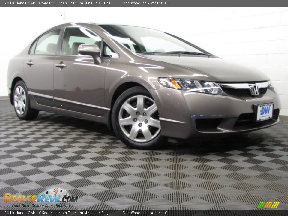 2010 Honda Civic LX Sedan Urban Titanium Metallic / Beige Photo #1