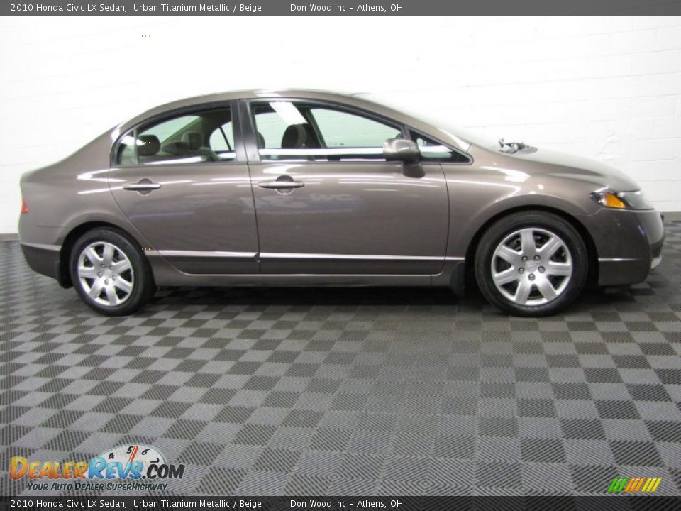 2010 Honda Civic LX Sedan Urban Titanium Metallic / Beige Photo #3