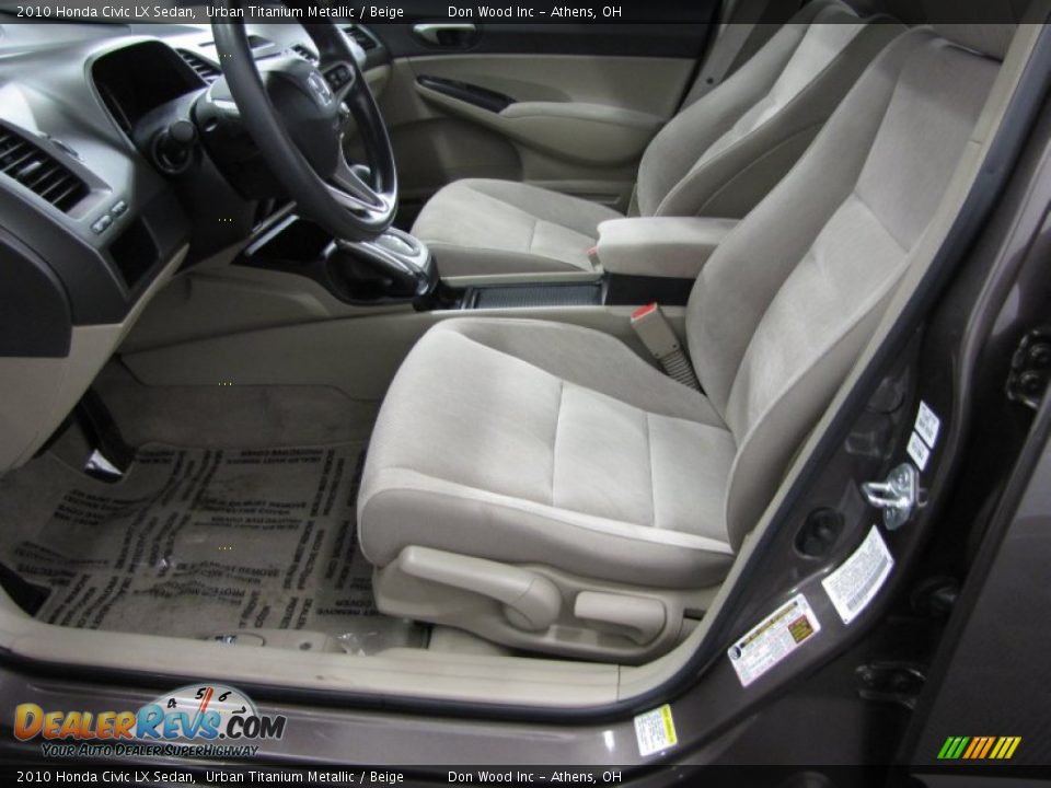 2010 Honda Civic LX Sedan Urban Titanium Metallic / Beige Photo #6