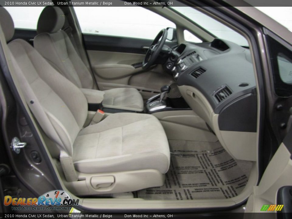 2010 Honda Civic LX Sedan Urban Titanium Metallic / Beige Photo #9