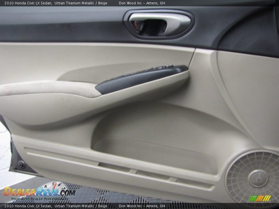 2010 Honda Civic LX Sedan Urban Titanium Metallic / Beige Photo #10