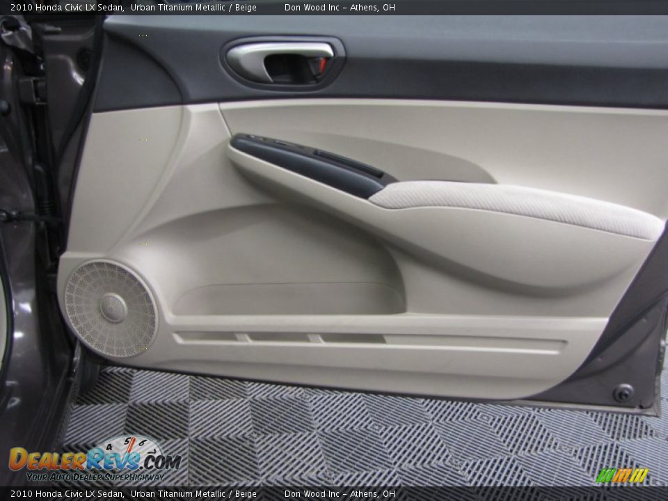 2010 Honda Civic LX Sedan Urban Titanium Metallic / Beige Photo #14