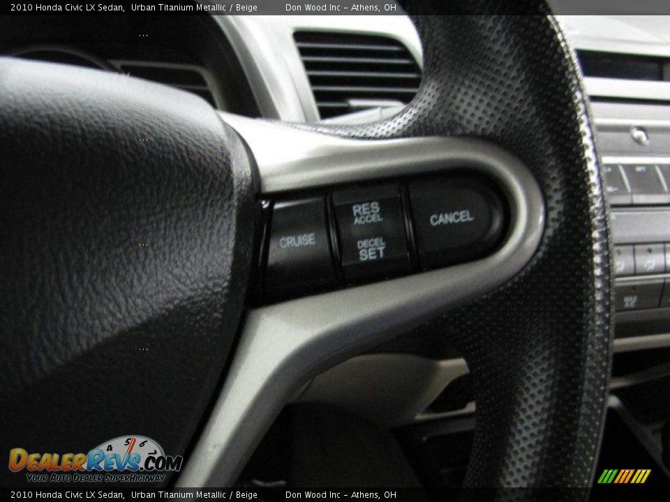 2010 Honda Civic LX Sedan Urban Titanium Metallic / Beige Photo #16