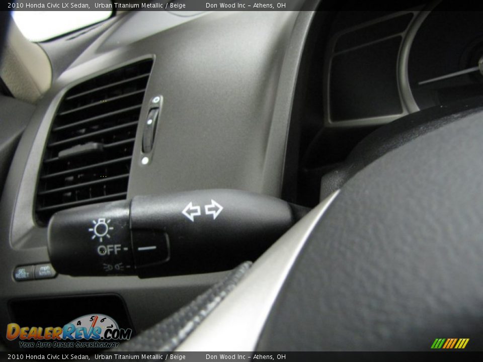 2010 Honda Civic LX Sedan Urban Titanium Metallic / Beige Photo #18