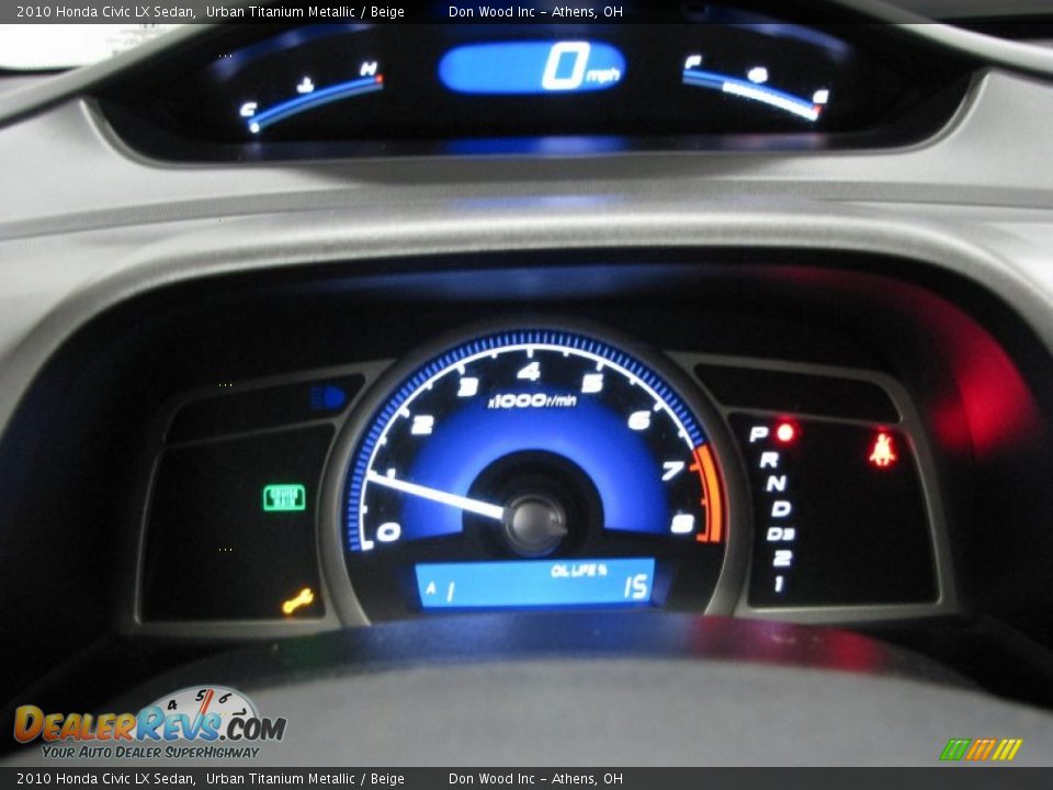 2010 Honda Civic LX Sedan Urban Titanium Metallic / Beige Photo #20