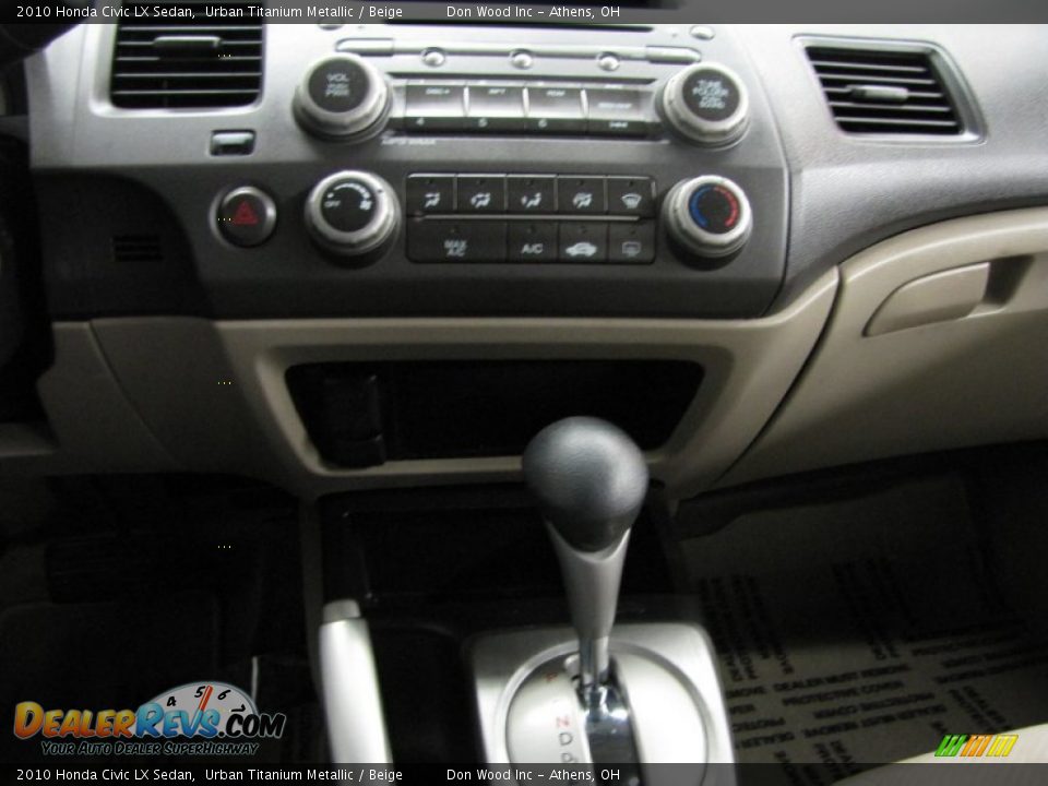 2010 Honda Civic LX Sedan Urban Titanium Metallic / Beige Photo #22
