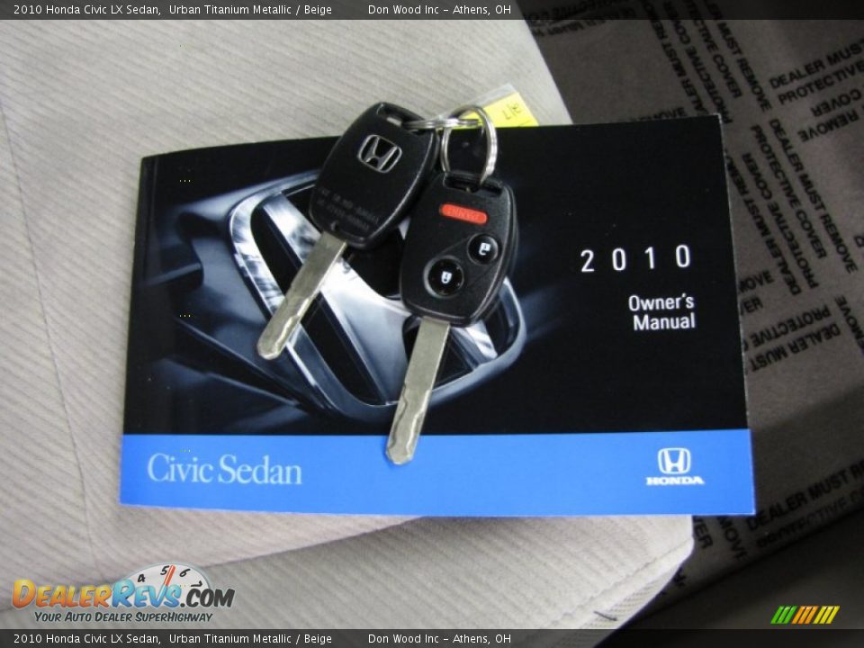 2010 Honda Civic LX Sedan Urban Titanium Metallic / Beige Photo #28
