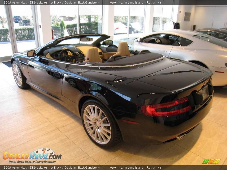 2009 Aston Martin DB9 Volante Jet Black / Obsidian Black/Sandstorm Photo #3