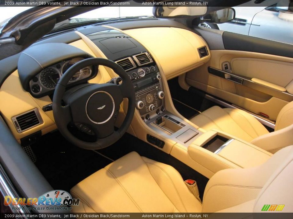 2009 Aston Martin DB9 Volante Jet Black / Obsidian Black/Sandstorm Photo #4