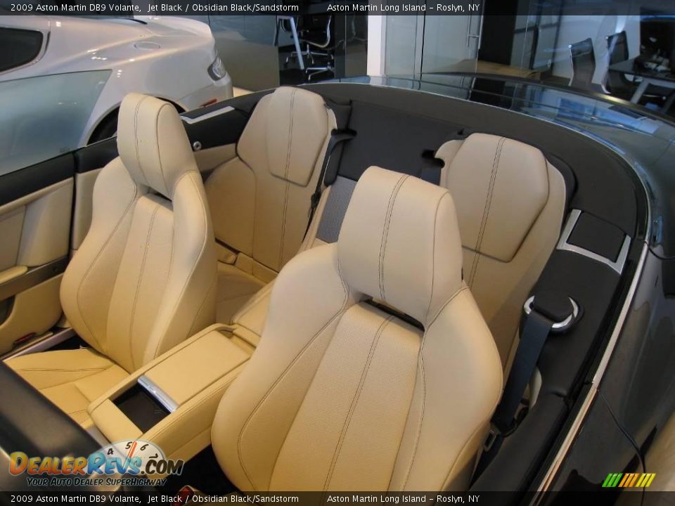 2009 Aston Martin DB9 Volante Jet Black / Obsidian Black/Sandstorm Photo #5