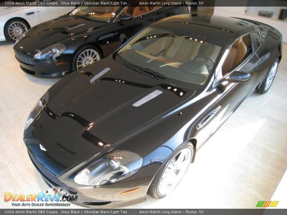 2009 Aston Martin DB9 Coupe Onyx Black / Obsidian Black/Light Tan Photo #2