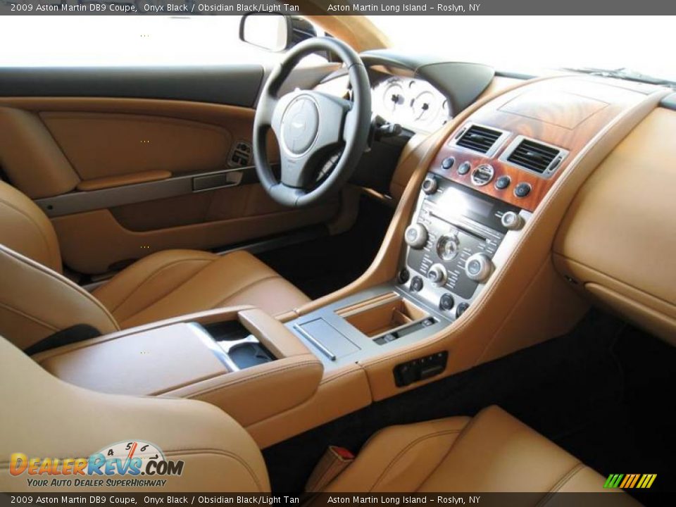 2009 Aston Martin DB9 Coupe Onyx Black / Obsidian Black/Light Tan Photo #4