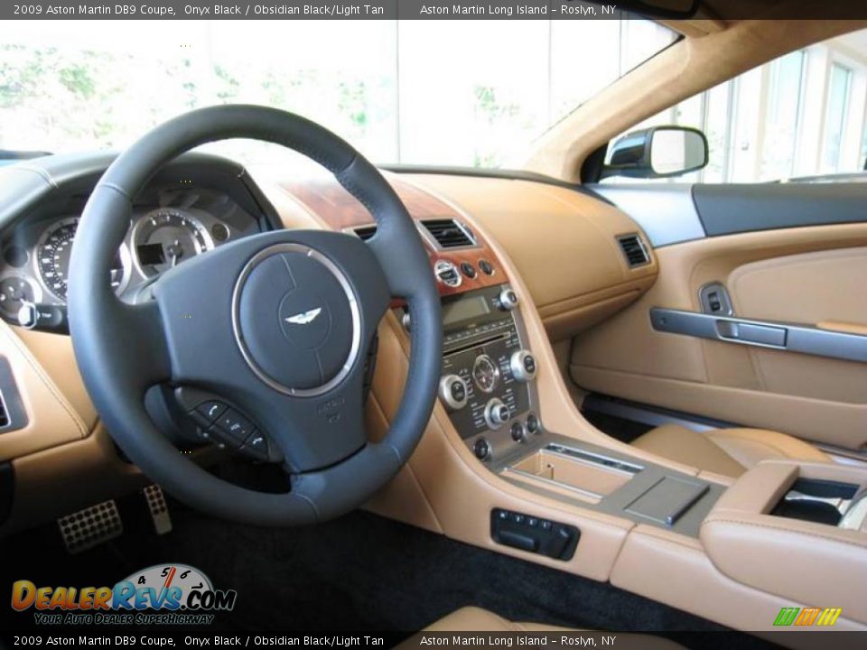 2009 Aston Martin DB9 Coupe Onyx Black / Obsidian Black/Light Tan Photo #5