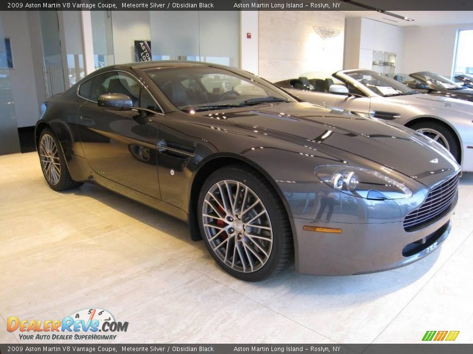 2009 Aston Martin V8 Vantage Coupe Meteorite Silver / Obsidian Black Photo #1