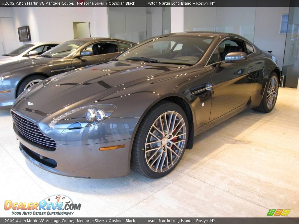 2009 Aston Martin V8 Vantage Coupe Meteorite Silver / Obsidian Black Photo #3