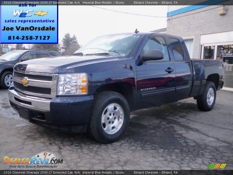 2010 Chevrolet Silverado 1500 LT Extended Cab 4x4 Imperial Blue Metallic / Ebony Photo #1
