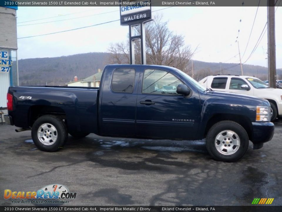2010 Chevrolet Silverado 1500 LT Extended Cab 4x4 Imperial Blue Metallic / Ebony Photo #4
