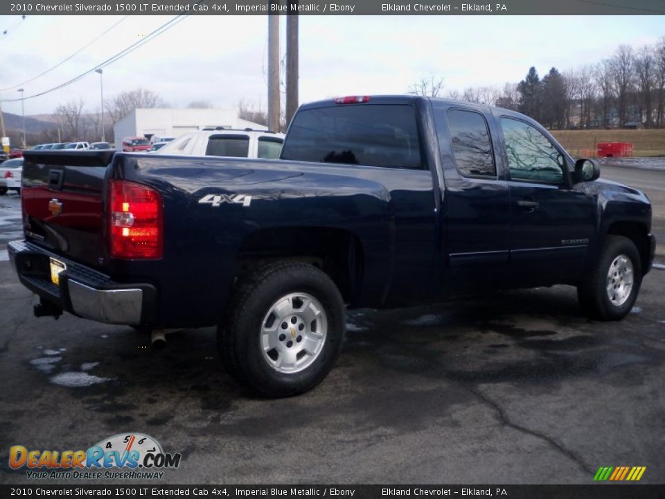 2010 Chevrolet Silverado 1500 LT Extended Cab 4x4 Imperial Blue Metallic / Ebony Photo #5