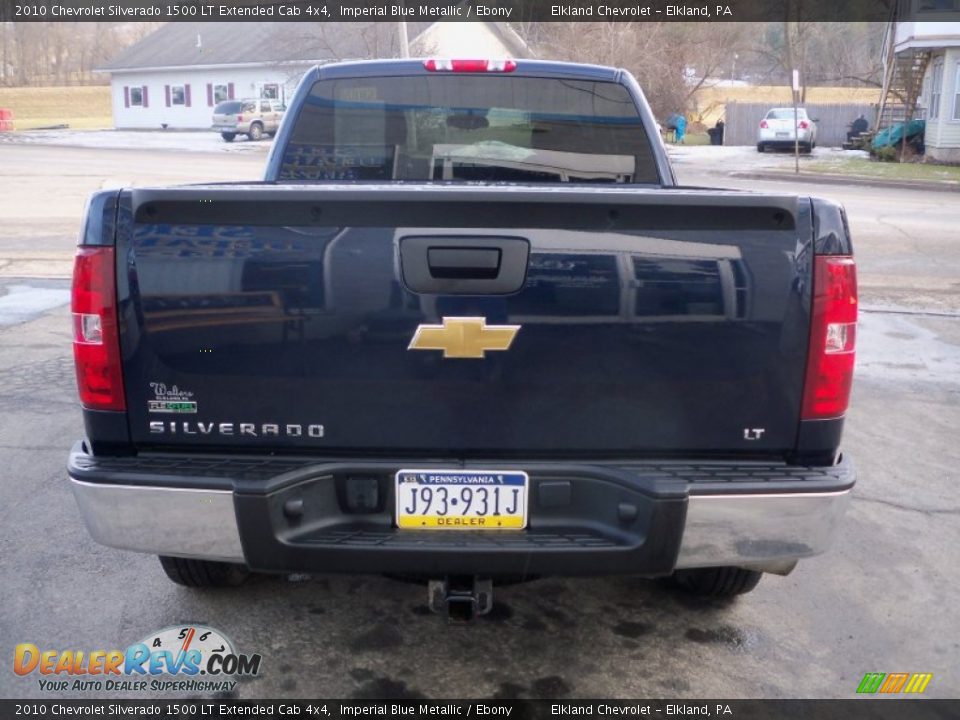 2010 Chevrolet Silverado 1500 LT Extended Cab 4x4 Imperial Blue Metallic / Ebony Photo #6