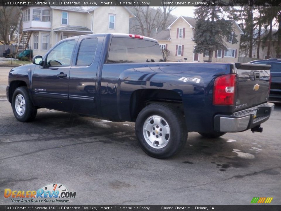 2010 Chevrolet Silverado 1500 LT Extended Cab 4x4 Imperial Blue Metallic / Ebony Photo #7