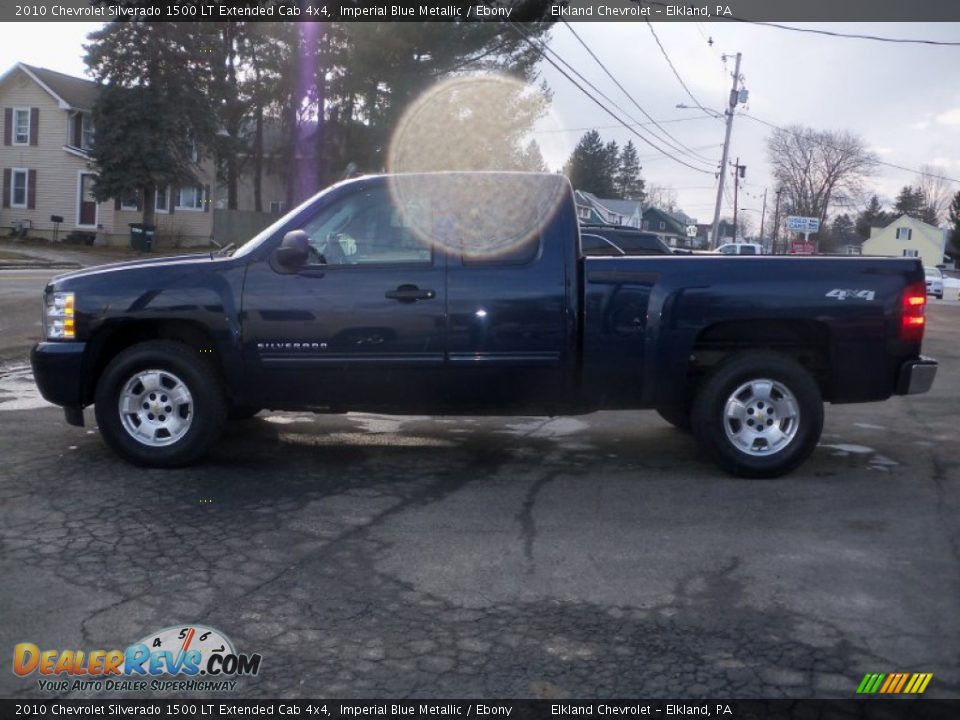 2010 Chevrolet Silverado 1500 LT Extended Cab 4x4 Imperial Blue Metallic / Ebony Photo #8