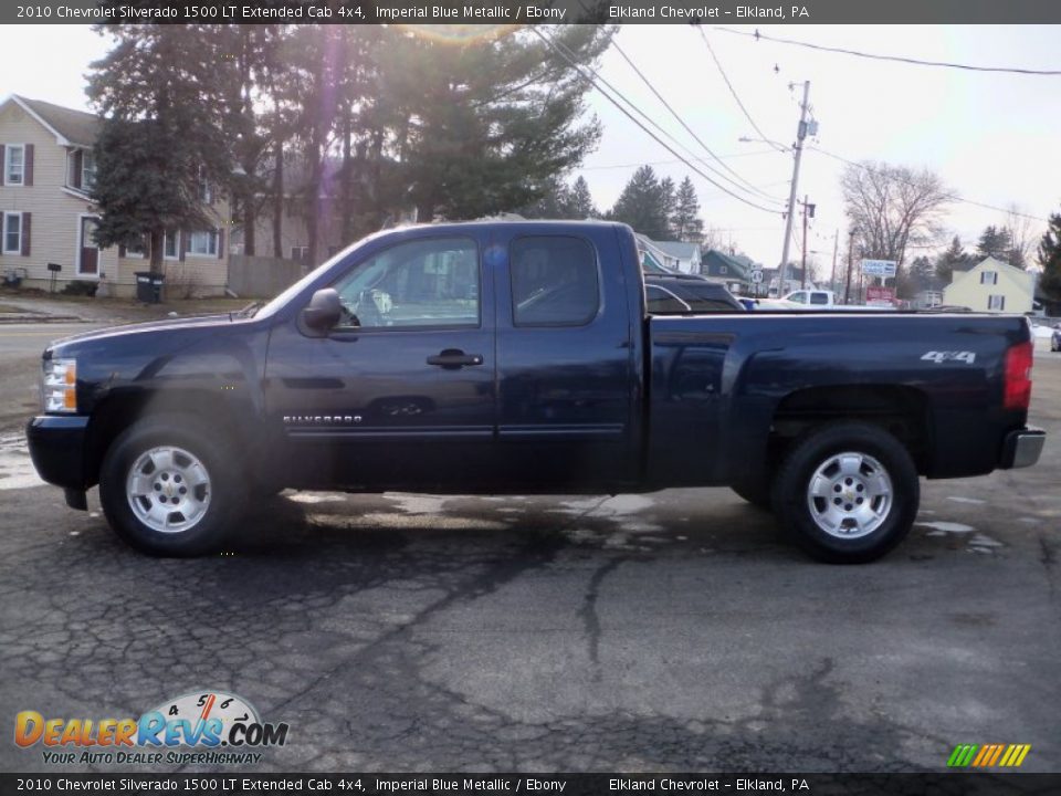 2010 Chevrolet Silverado 1500 LT Extended Cab 4x4 Imperial Blue Metallic / Ebony Photo #9