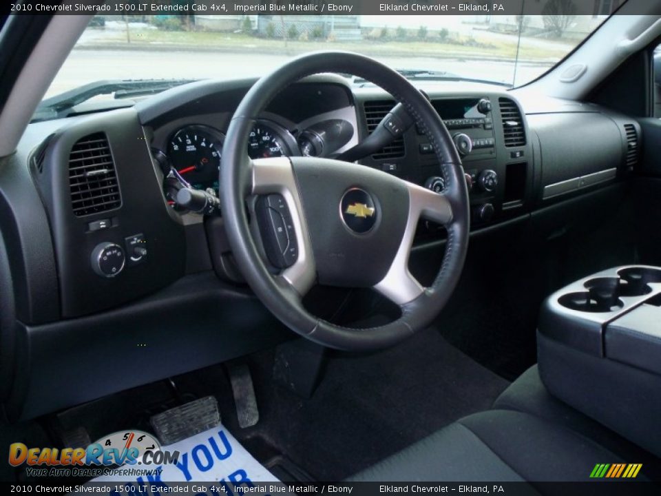 2010 Chevrolet Silverado 1500 LT Extended Cab 4x4 Imperial Blue Metallic / Ebony Photo #19