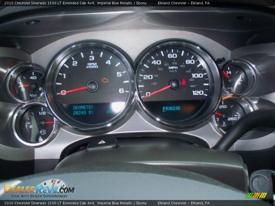2010 Chevrolet Silverado 1500 LT Extended Cab 4x4 Imperial Blue Metallic / Ebony Photo #26