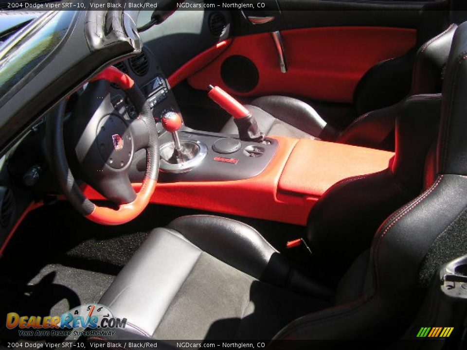 2004 Dodge Viper SRT-10 Viper Black / Black/Red Photo #14