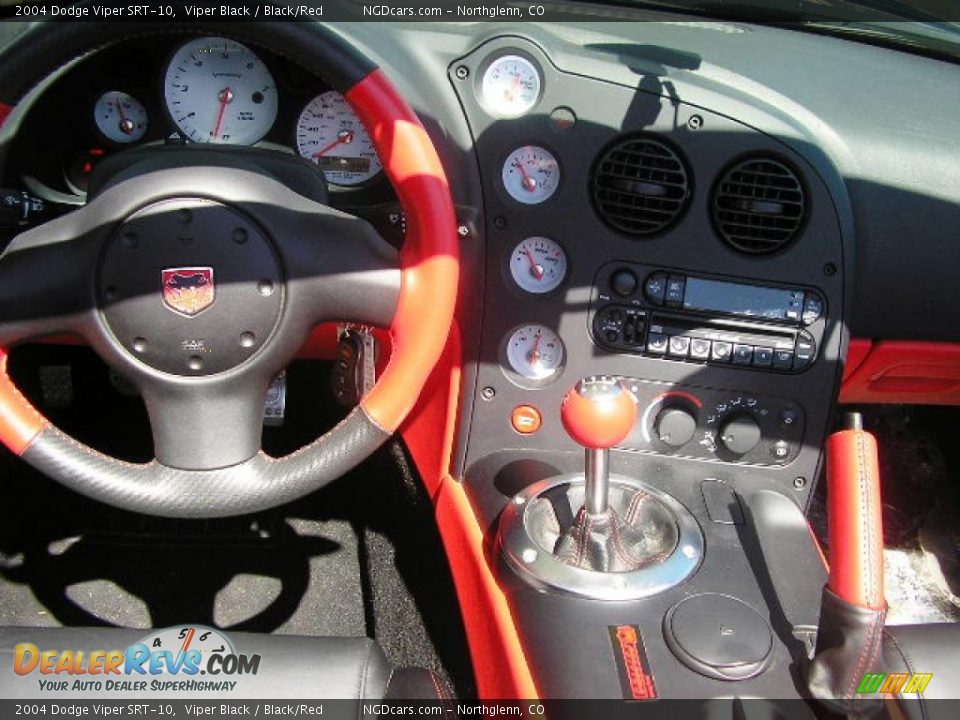 2004 Dodge Viper SRT-10 Viper Black / Black/Red Photo #17