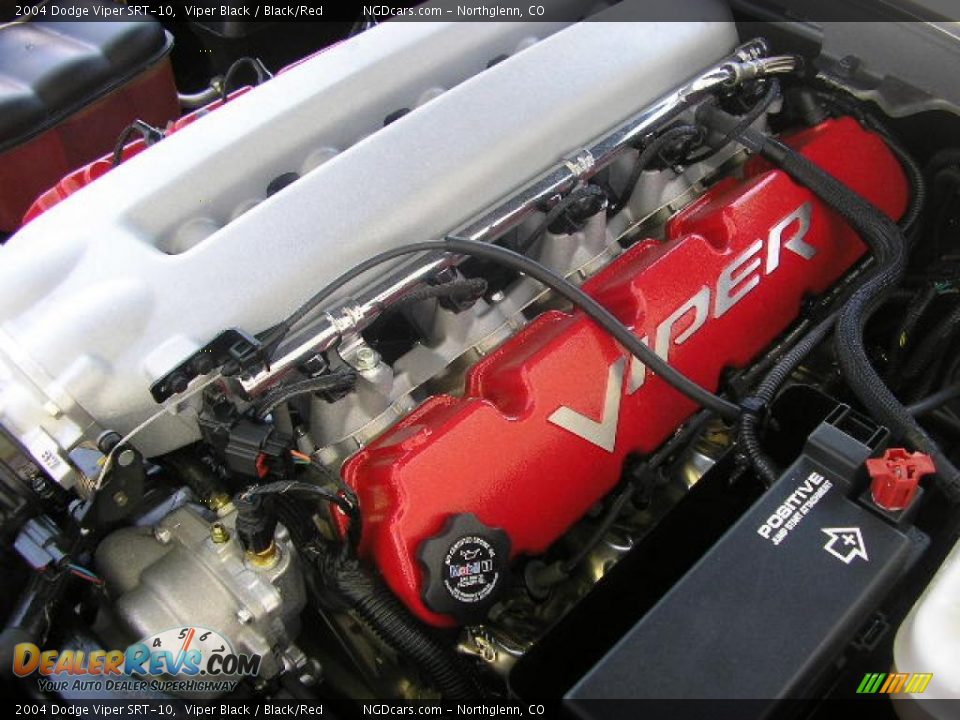 2004 Dodge Viper SRT-10 Viper Black / Black/Red Photo #23